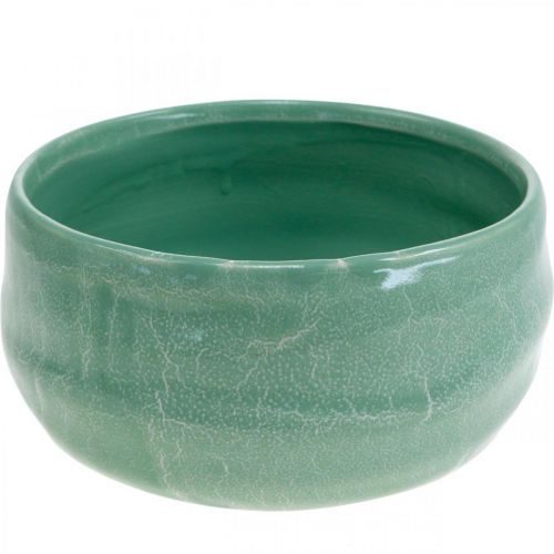Floristik24 Augalų dubuo su krepšelio raštu, keramikos apdaila, apvalus išdėstymo dubuo Ø16cm H7,5cm