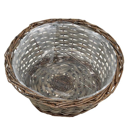Floristik24 Augalų dubuo apvalus pilkas Ø30cm H16cm 1vnt