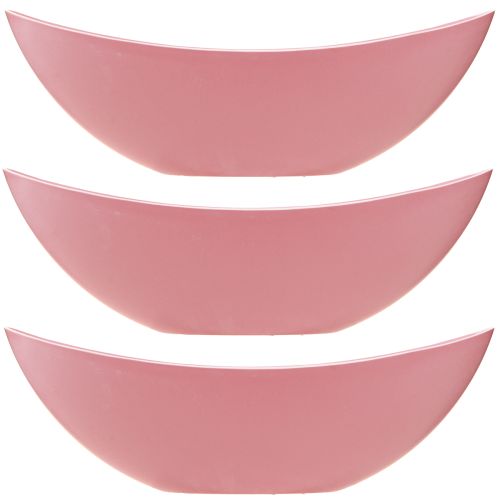 daiktų Augalų valtis plastikinis gėlių dubuo rožinis 28×9×9cm 3vnt