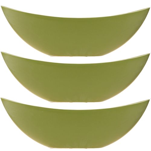 daiktų Augalų valtis plastikinis dekoratyvinis dubuo žalias 28×9×9cm 3vnt