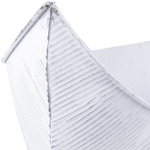 daiktų Augalų dubuo valtis metalinė balta sidabrinė 54,5/48/42cm rinkinys iš 3 vnt