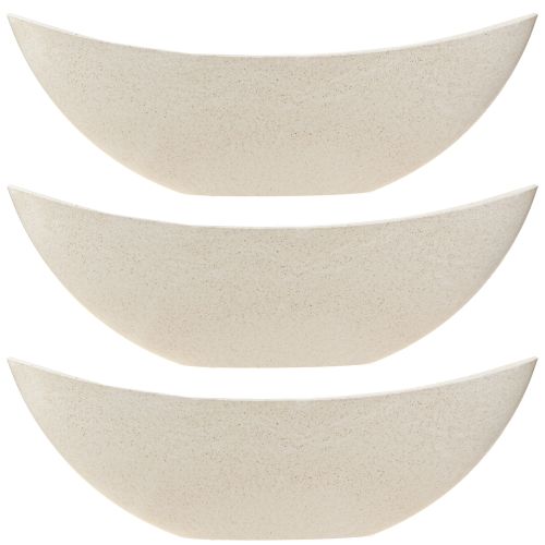 daiktų Augalų valtis augalų dubuo smėlio spalvos margas L38,5cm 3vnt