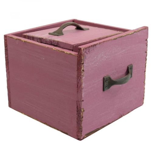 daiktų Augalų stalčių augalų dėžutė medinė violetinė 12,5/16cm rinkinys iš 2