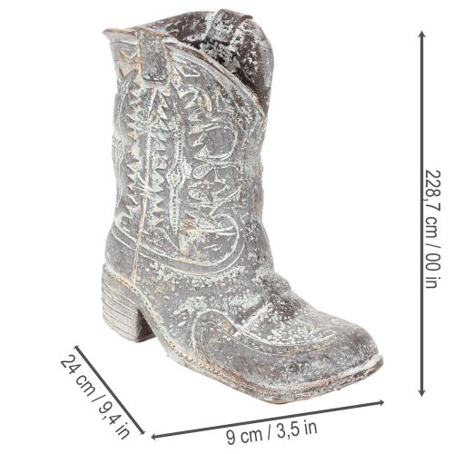 Dekoratyviniai kaubojiški batai sodinimo bateliai 24 cm | Floristik24.lt