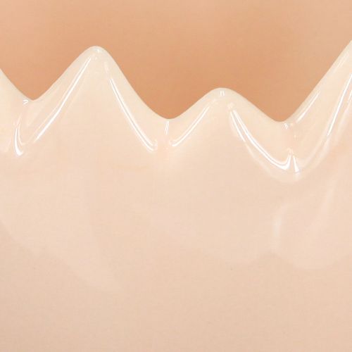 daiktų Kiaušinio formos gėlių vazonas su nulaužtu kraštu kūrybiškam išdėstymui ant palangių ir stalų, 9 cm, 3 vnt.