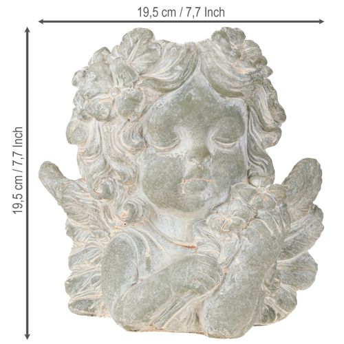 daiktų Vazono angelo figūrėlės, akmens figūrėlė, kapo dekoracija, 19,5 × 12 × 19,5 cm