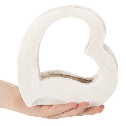 Širdies formos dekoracija sodinimui ir gėlių kompozicijoms, atviras dizainas, moderni širdies forma, 19 cm | Floristik24.lt