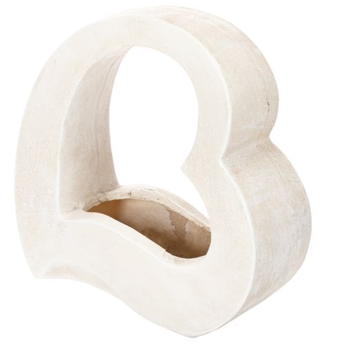 Širdies formos dekoracija sodinimui ir gėlių kompozicijoms, atviras dizainas, moderni širdies forma, 19 cm | Floristik24.lt