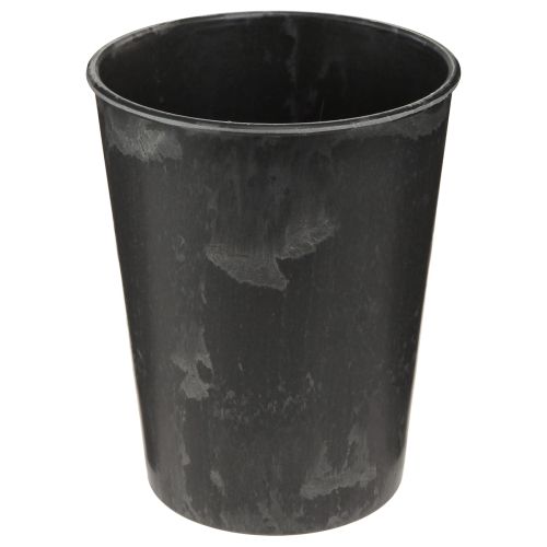 Floristik24 Augalinis vazonas plastikinis antracitas Ø13cm H16,5cm 4vnt