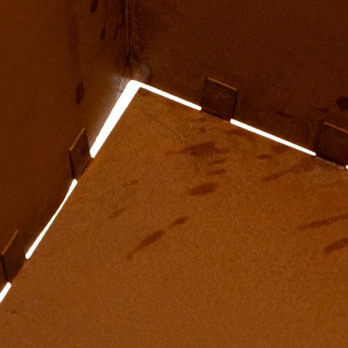 Metalinis augalų vazonas su paukščiais, sodintuvas, spyruoklinis, rūdžių spalvos, 15,5 cm aukščio | Floristik24.lt