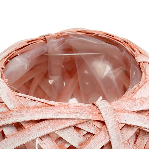 Floristik24 Vazonas iš drožlių Ø15cm H14cm oranžinis
