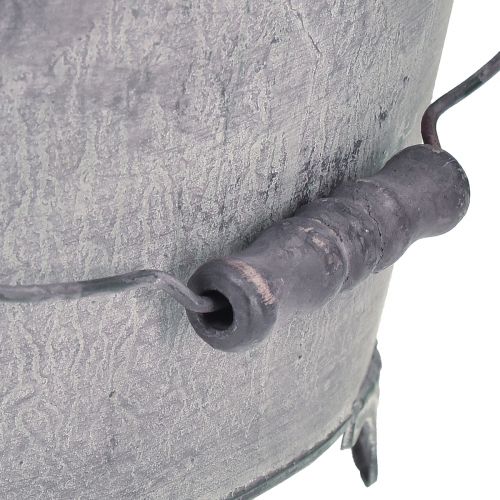 Floristik24 Augalų padėklas vazonas metalinis vazonas violetinis baltas H16,5cm