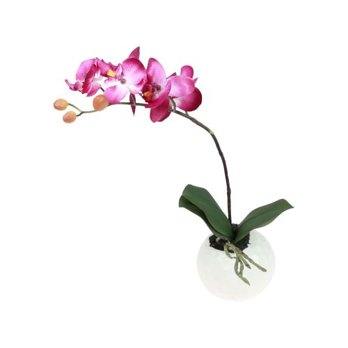 Dirbtinės orchidėjos vazone Phalaenopsis dirbtinės gėlės orchidėjos rožinės spalvos 34cm