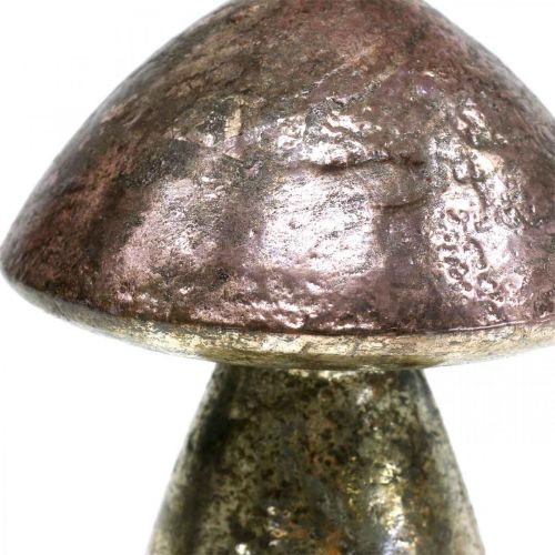 Floristik24 Dekoratyviniai grybai rožiniai rudens dekoravimo stiklai Ø9cm H13,5cm 2vnt
