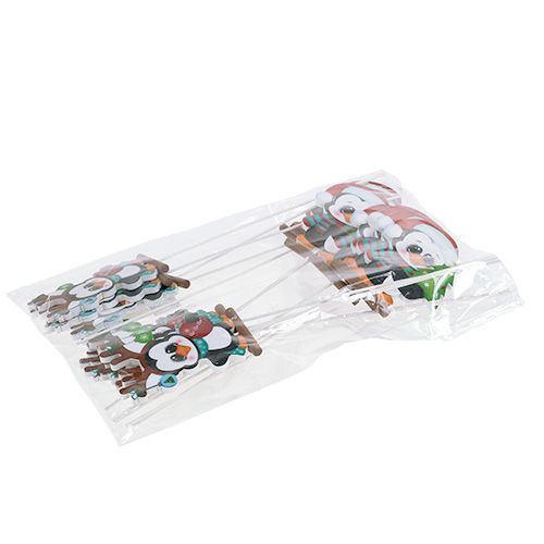 Floristik24 Pingvinas ant pagaliuko 8,5cm 16 vnt