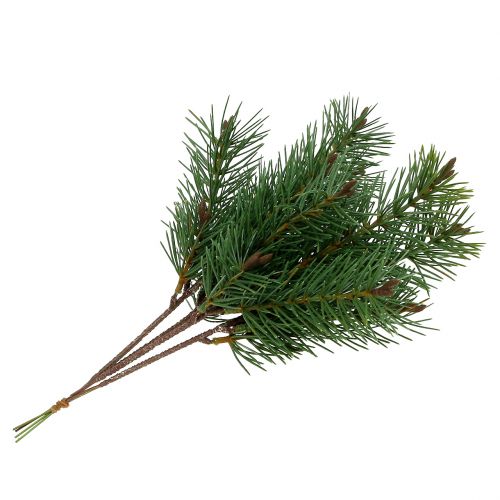 Floristik24 Dirbtinė pušies šakelė žalia 33cm 4vnt