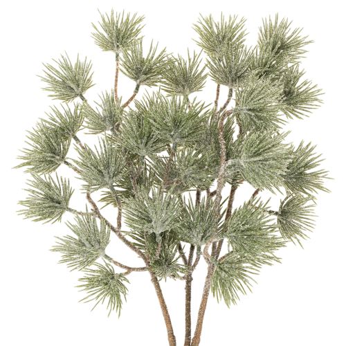 Dirbtinė eglės šaka, didelė pušies šaka žiemos dekoracijai, 55 cm, 3 vnt.