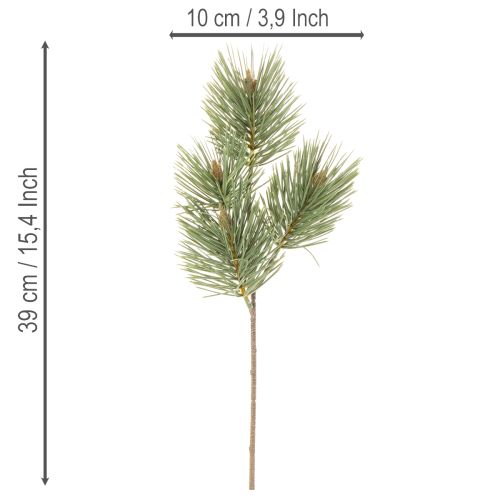 Dirbtinių pušies šakų dekoratyvinis ryšulėlis kompozicijoms 39cm 6vnt. | Floristik24.lt