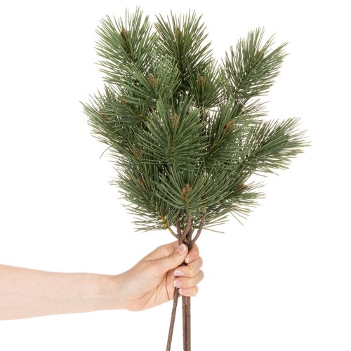 Dirbtinė pušies šaka kaip dekoratyvinė eglės šaka, 55 cm, 3 vnt. | Floristik24.lt