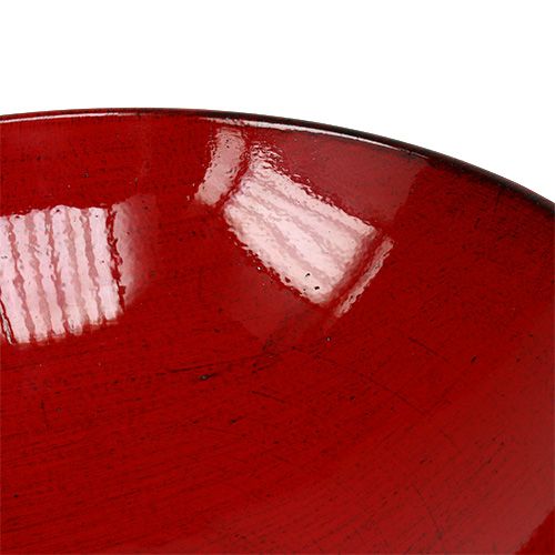 daiktų Dekoratyvinis dubuo apvalus raudonas Ø22cm H6,5cm