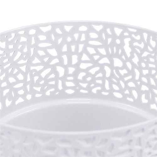 Plastikinė sėjamoji balta Ø14,5cm H15,5cm 1 vnt | Floristik24.lt