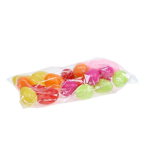 Floristik24 Plastikinis kiaušinis 6 cm asorti 24 vnt