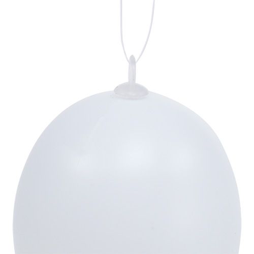 Floristik24 Plastikinis kiaušinis pakabinimui 6cm baltas 12vnt