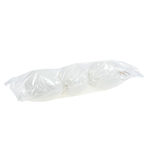 Floristik24 Plastikinis kiaušinis pakabinimui baltas 15cm 3 vnt