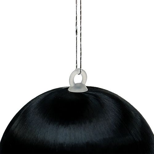 Floristik24 Plastikinis rutulys juodas Ø6cm 6vnt
