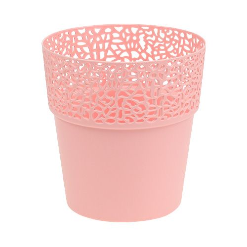 Floristik24 Plastikinė sėjamoji rožinė Ø14,5cm H15,5cm 1 vnt
