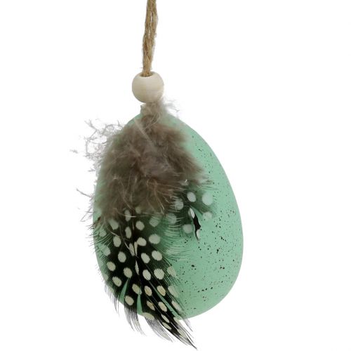 Floristik24 Plastikiniai kiaušiniai su plunksnomis įvairių spalvų 7cm 6vnt