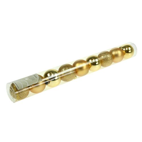 Floristik24 Auksinis plastikinis rutulys Ø5cm 9vnt