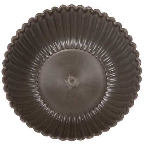 Briaunotas dubuo, antracito spalvos, dekoratyvinis dubuo, apvalus, 15 cm, 2 vnt. | Floristik24.lt