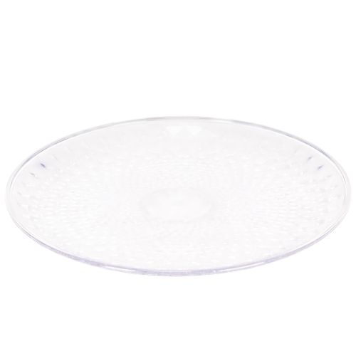 Dekoratyvinis permatomas apvalus dubuo su kojele, 32 cm | Floristik24.lt