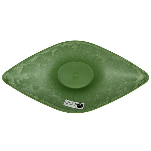 Floristik24 Plastikinis dubuo ovalus 34cm x 17,5cm H10cm žalias, 1vnt
