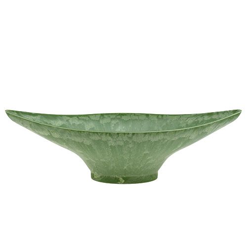 Floristik24 Plastikinis dubuo ovalus 34cm x 17,5cm H10cm žalias, 1vnt