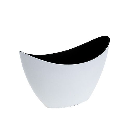 Balta plastikinė valtis 20cm x 9cm H12cm