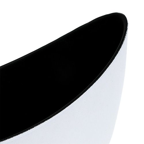 Balta plastikinė valtis 20cm x 9cm H12cm