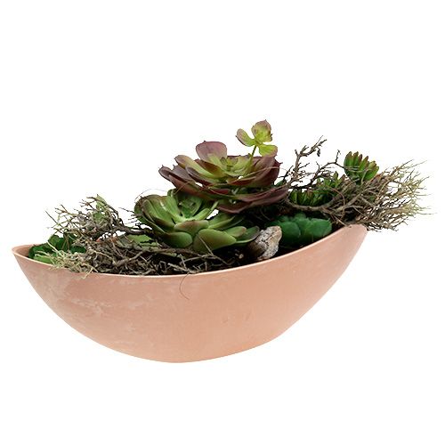 daiktų Dekoratyvinis dubuo plastikinis šviesiai žalias 39cm x 13cm H13cm 1 vnt