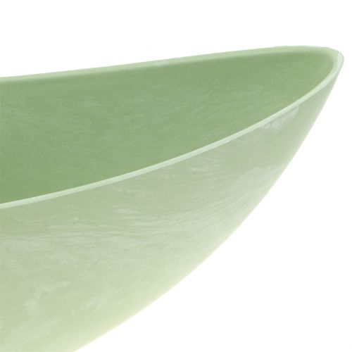 Floristik24 Dekoratyvinis dubuo, augalų dubuo, pastelinė žalia 34cm x 11cm H11cm