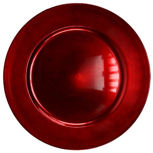 Plastikinė plokštelė Ø25cm raudona su glazūros efektu