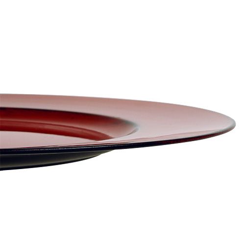 daiktų Plastikinė plokštė Ø33cm raudona-juoda