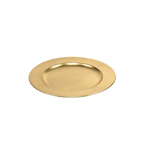 daiktų Plastikinė plokštelė auksinė Ø17cm 10vnt