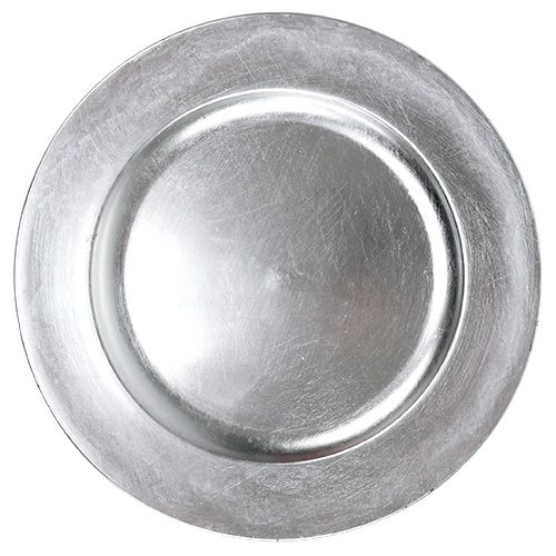 Plastikinės lėkštės sidabrinės Ø17cm 10p