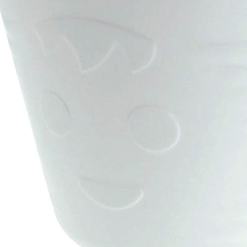 Floristik24 Plastikiniai puodai su rankenomis 12vnt. 14cmx12cm baltos spalvos