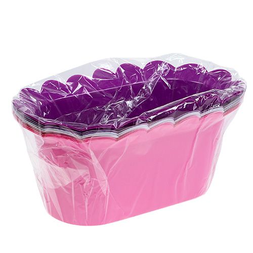 Floristik24 Plastikinis vazoninis gėlė ovalus asilas. 21cm x 11cm x 9,5cm 10vnt