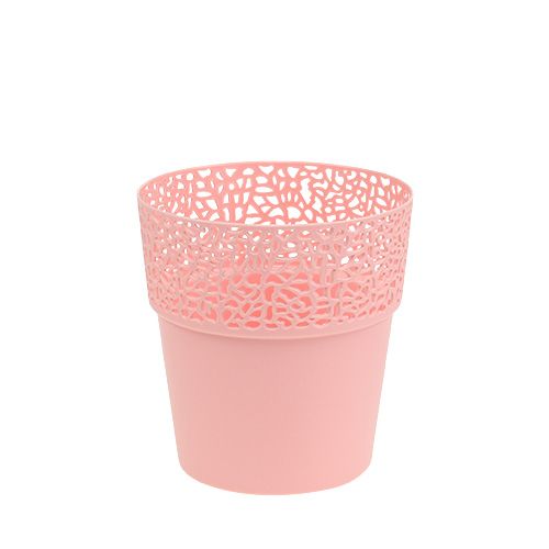 Floristik24 Plastikinis puodas rožinis Ø11,5cm H12,5cm 1 vnt
