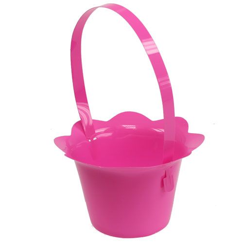 Floristik24 Plastikinis puodas su rankena spalvotas Ø15cm A9,5cm 10vnt