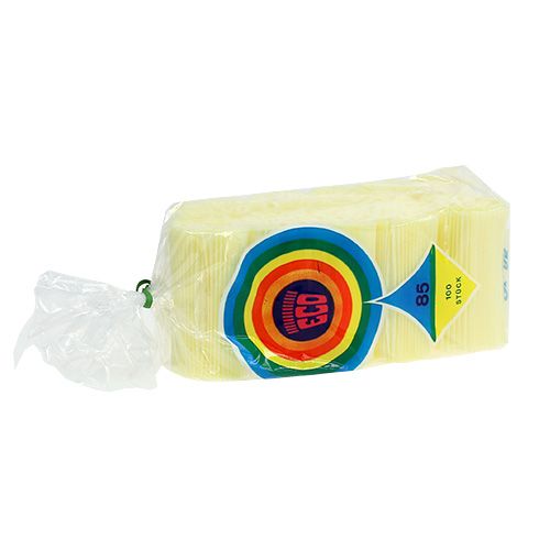 Floristik24 Plisuoti rankogaliai šviesiai geltoni 8,5cm 100p.