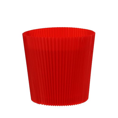 Plisuoti rankogaliai raudoni 12,5cm 100 vnt